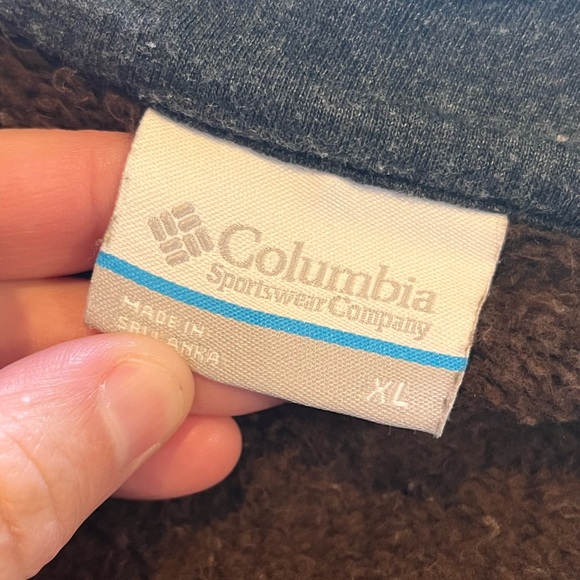 Columbia 1/4 zip pullover sweater men’s XL heathered brown fleece lined nice! - Picture 8 of 8
